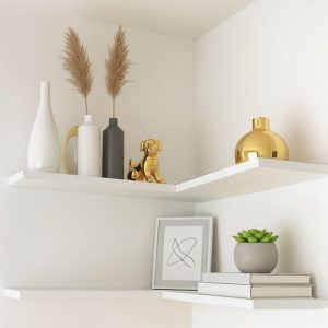 Set de 2 Repisas (4 piezas) Esquineras en RH resistentes a la humedad